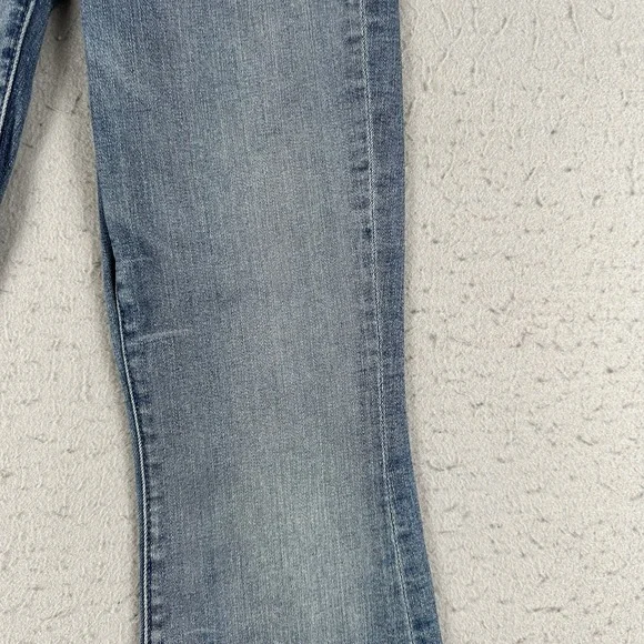 Mother The Weekender Fray Jeans Women's 24 Blue Denim Mid Rise Flare - Picture 2 of 16